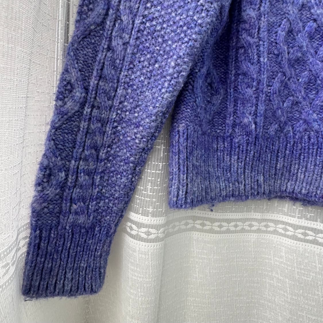 망고 퍼플 케이블 니트가디건 상품이미지10