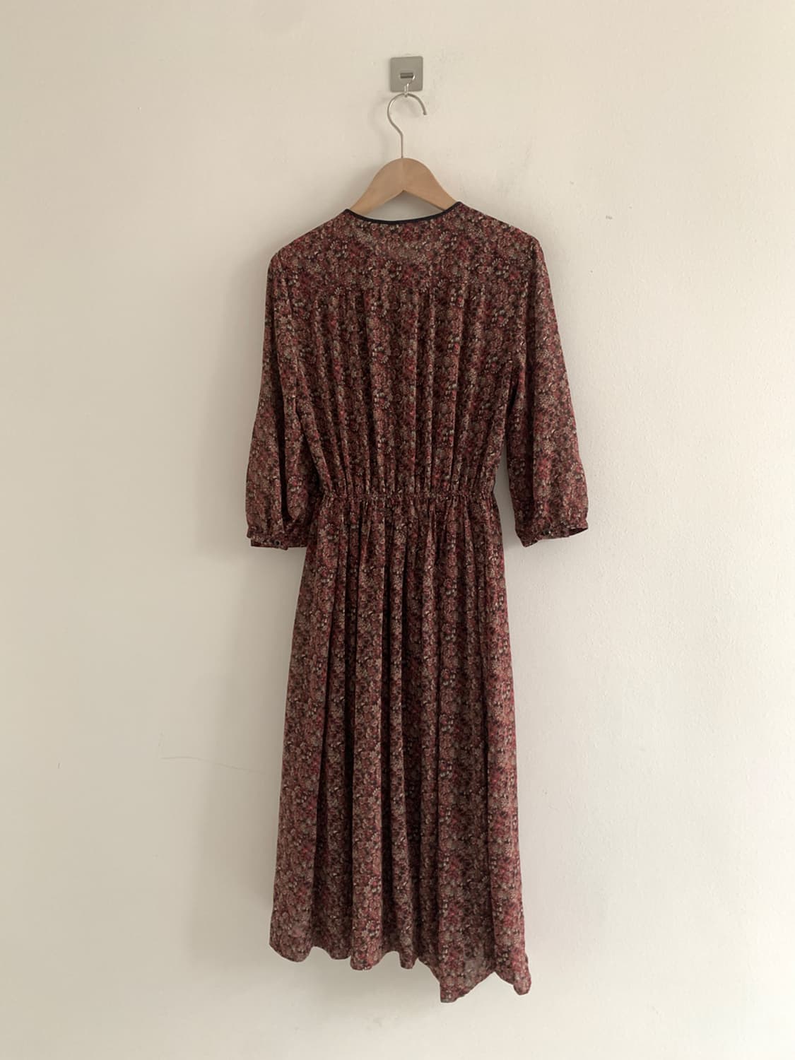 Scarf Neck Floral Dress 상품이미지6