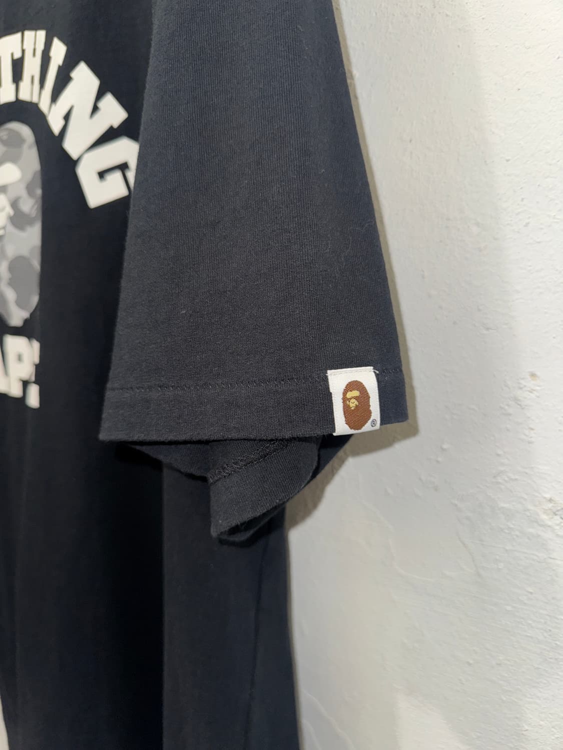 BAPE 베이프 카모 컬리지 블랙 반팔티셔츠 상품이미지4