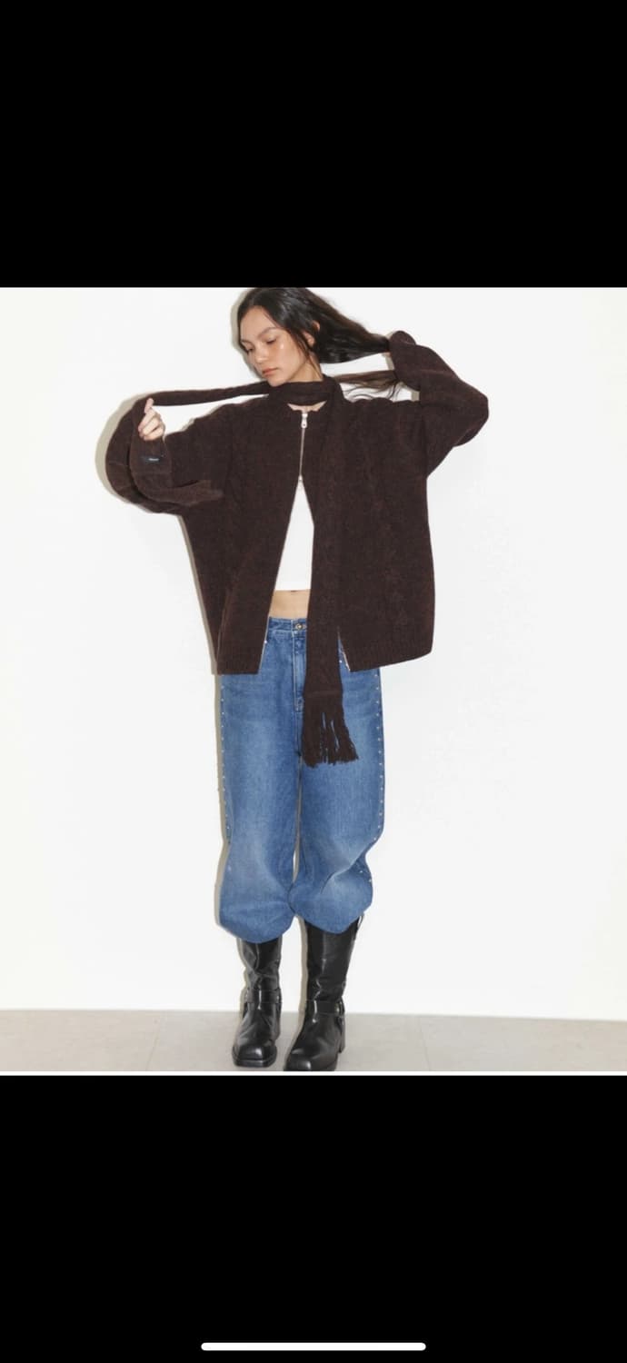 폴리수엠 케이블 니트 가디건 상품이미지3