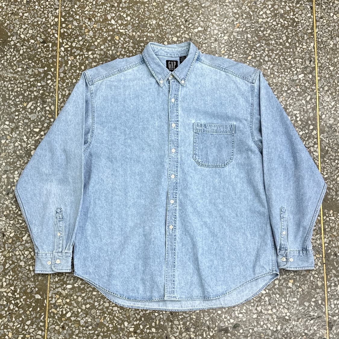 90s 올드 갭 데님 워크 셔츠 XXL 상품이미지1