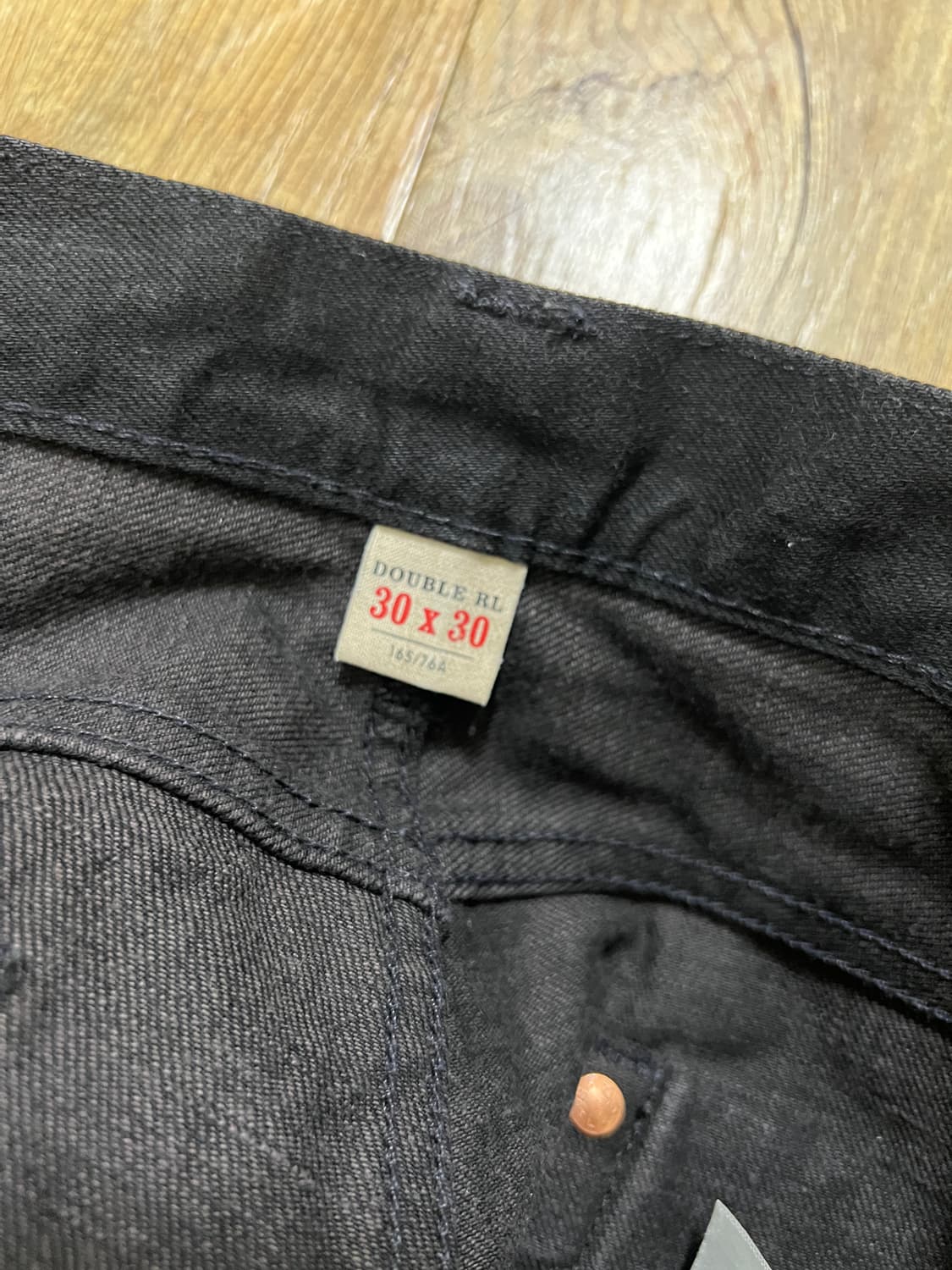 택포38) RRL 더블알엘 빈티지파이브포켓 블랙온블랙 데님 30x30 상품이미지5