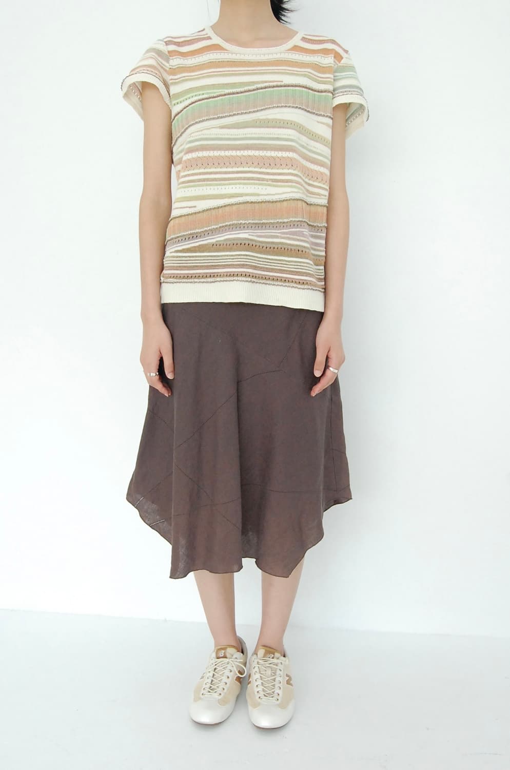Ketty linen unbalanace skirt 상품이미지1
