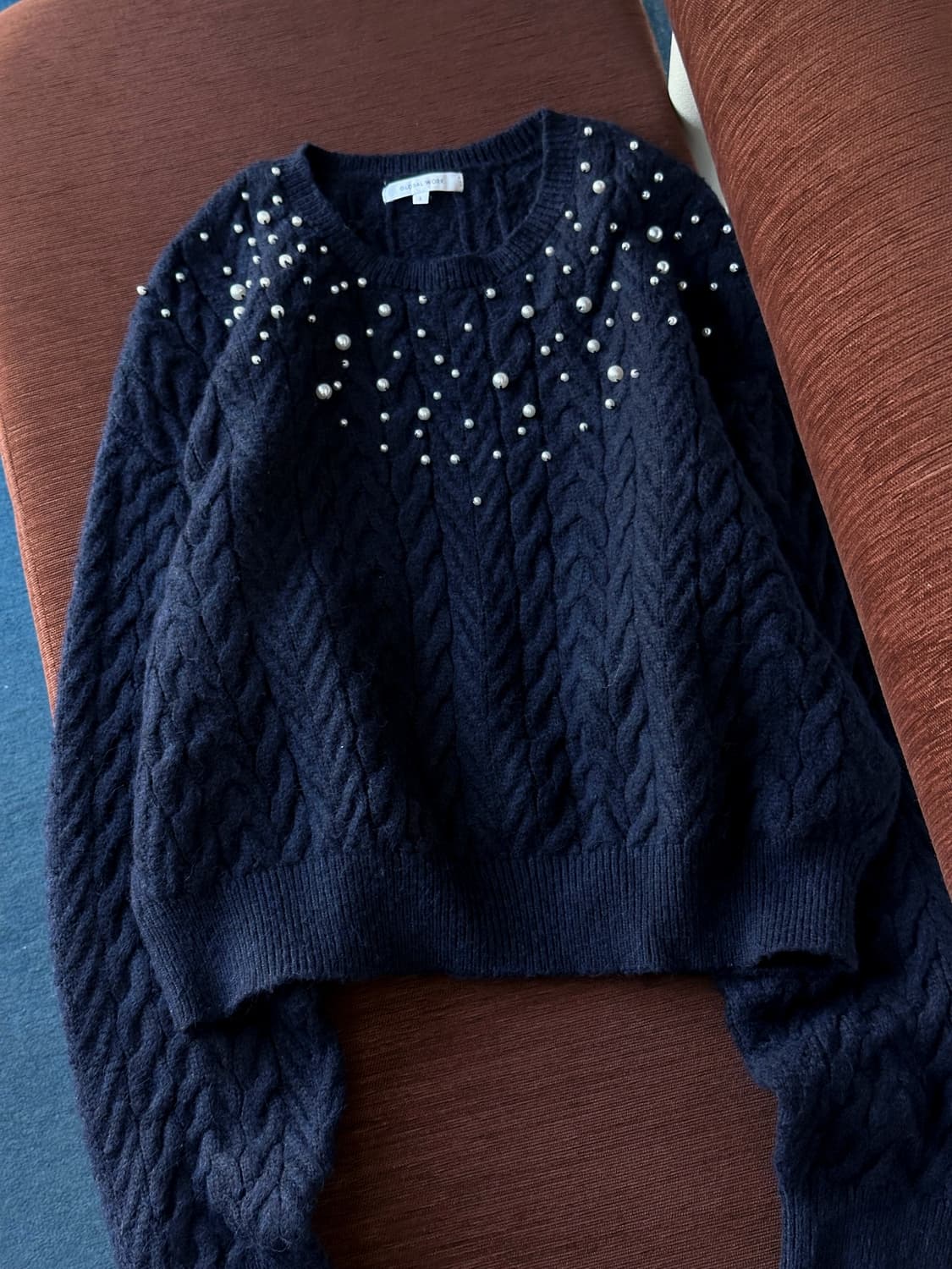 Middle gauge cable knitted beads knit to 상품이미지4