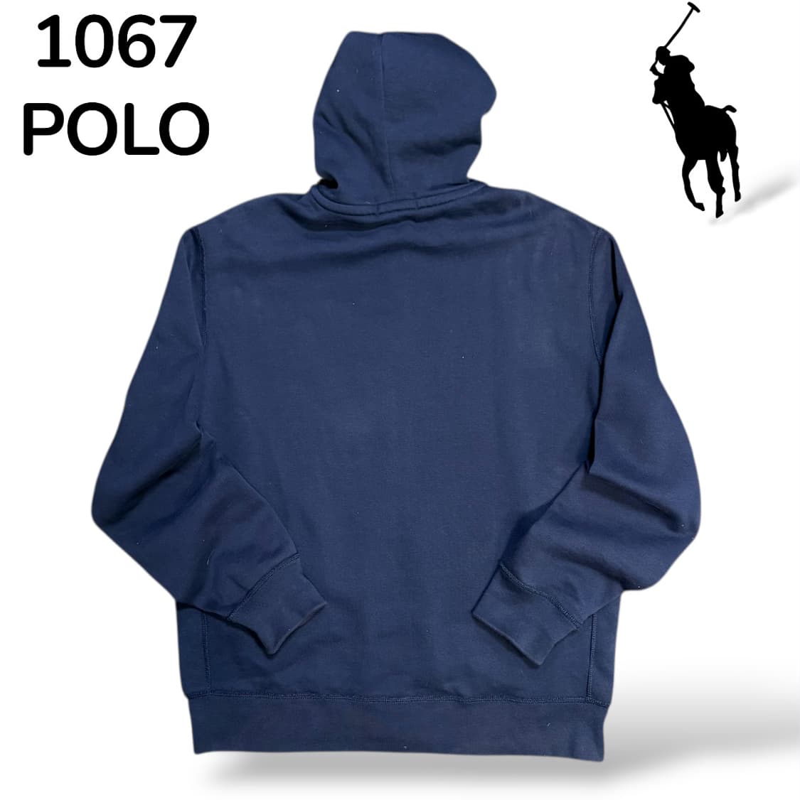 폴로 옐로우 로고 네이비 후드집업 L 상품이미지3