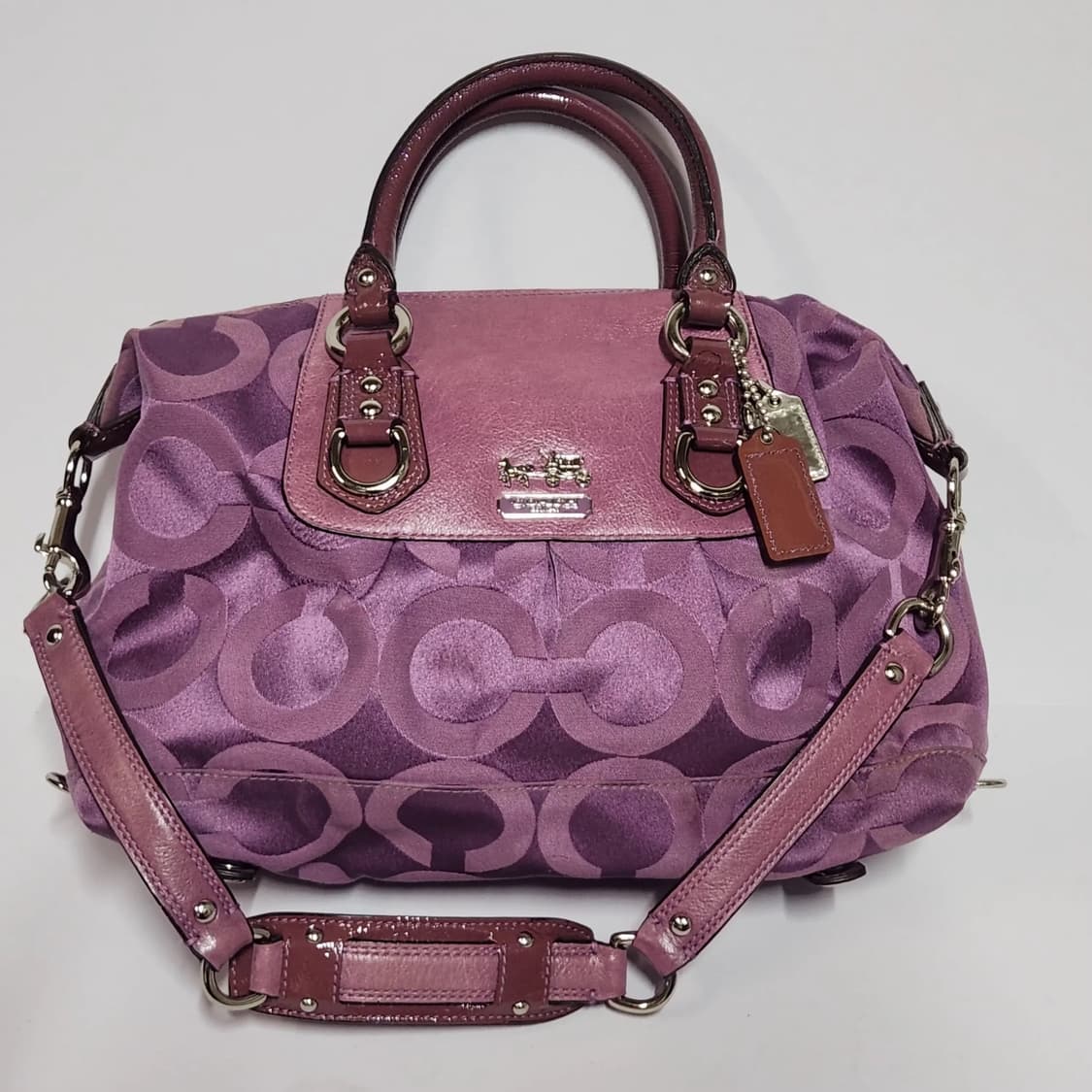 Coach 코치 시그니처 퍼플 토트백 상품이미지2