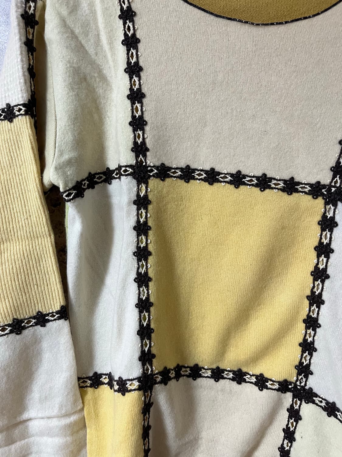 넘버나인 02AW “nowhere man"1of1 캐시미어 패치워크 니트 상품이미지4