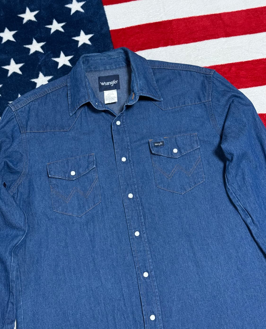 랭글러웨스턴데님셔츠 Wrangler western shirt 빈티지셔츠 상품이미지4