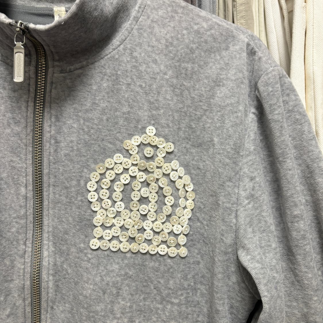 Freezeframe 프리즈프레임 빈티지 버튼 디테일 집업 상품이미지3