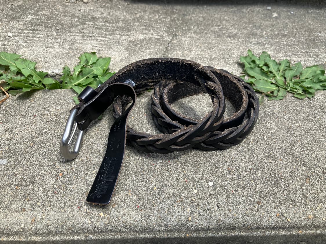 Levi’s 블랙 꼬임 레더 벨트 상품이미지1