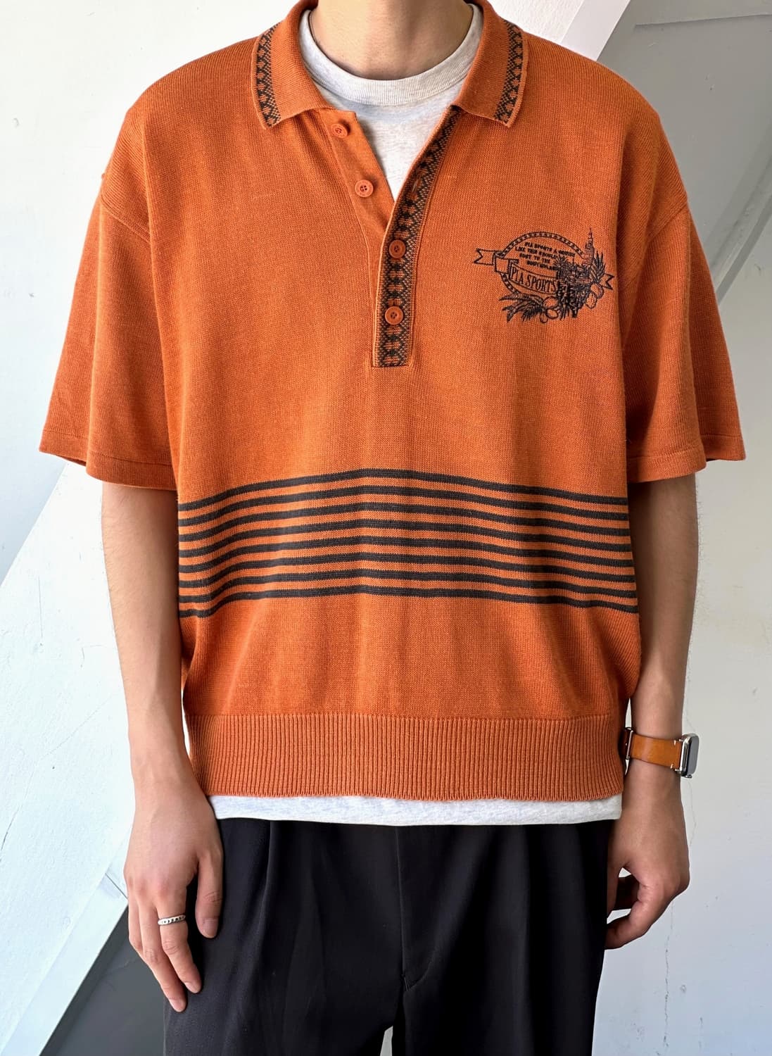 Light linen acrylic woven design knit 상품이미지2