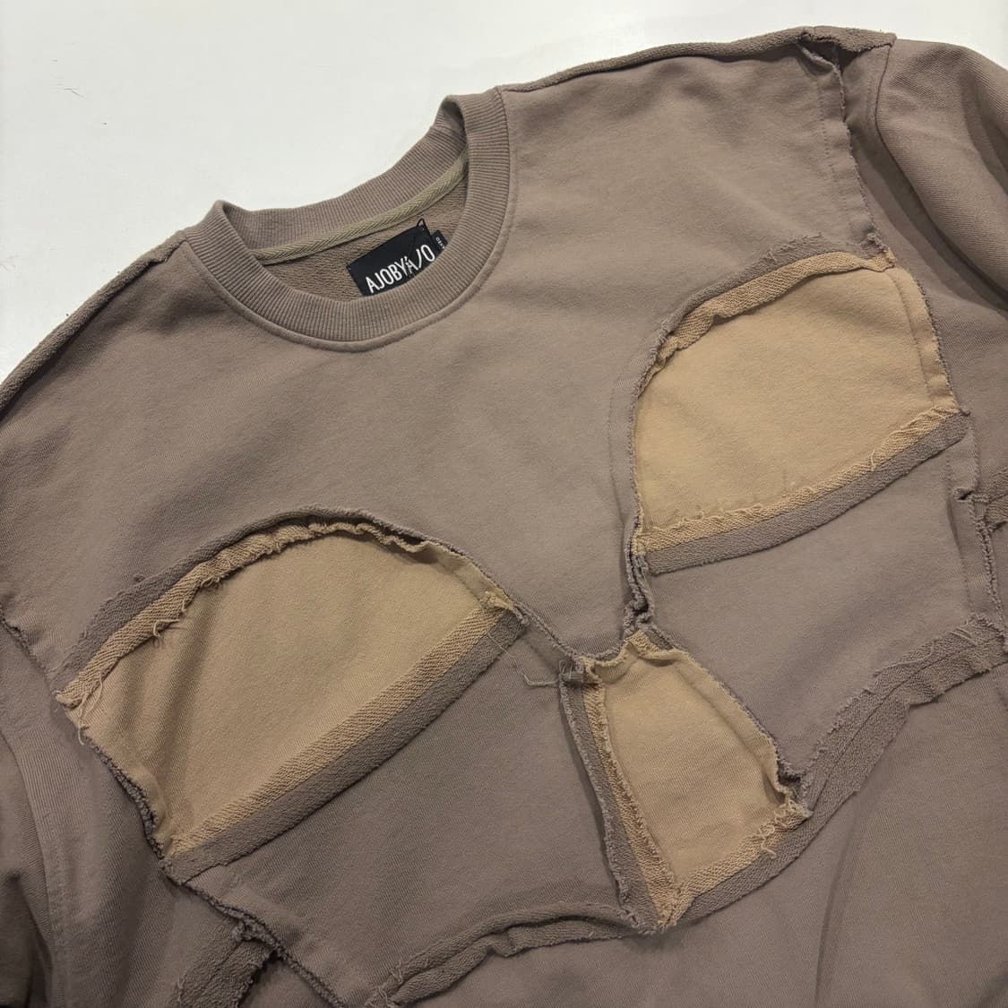 아조바이아조 스컬 맨투맨 스웻셔츠 베이지 D641 상품이미지3