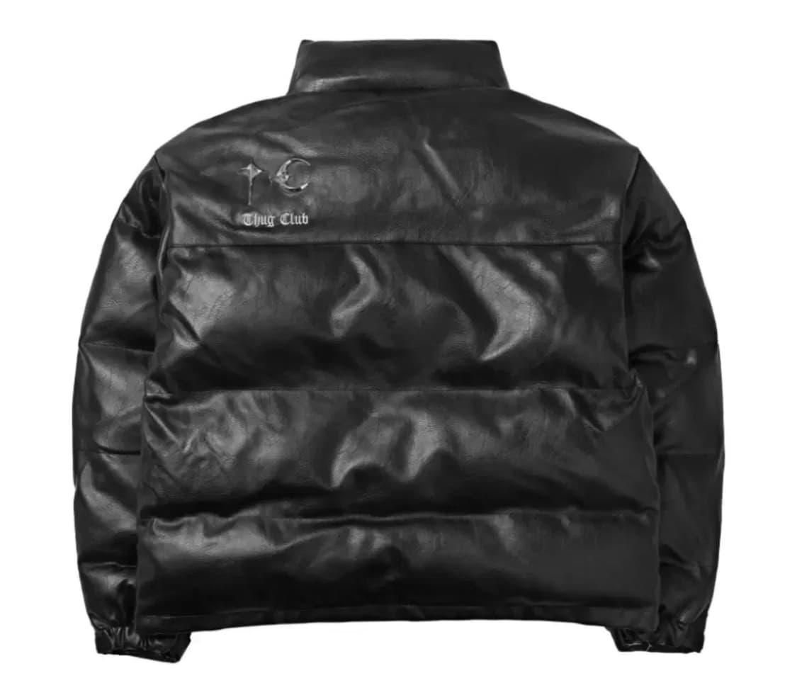 [3] 떠그 클럽 레더 패딩 블랙 상품이미지2