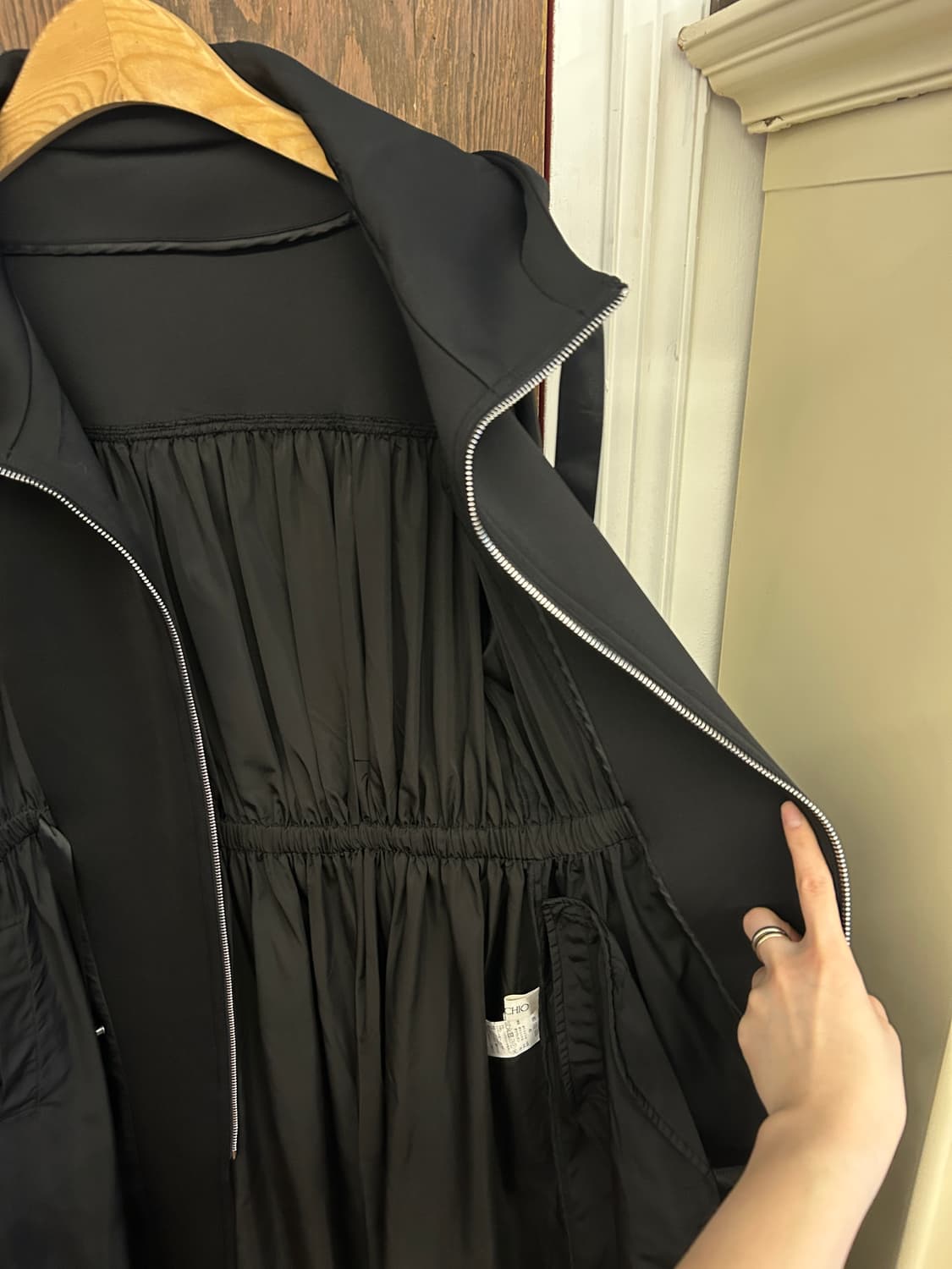 스피치오 정품 블랙 후드코트 상품이미지5