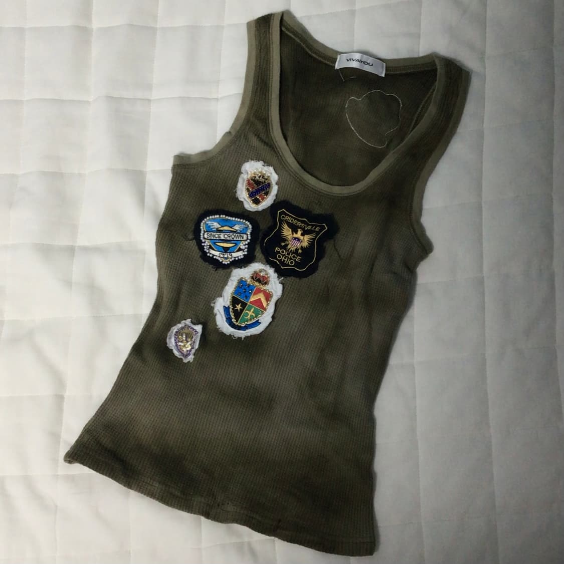 vintage detail camo military sleeveless  상품이미지1
