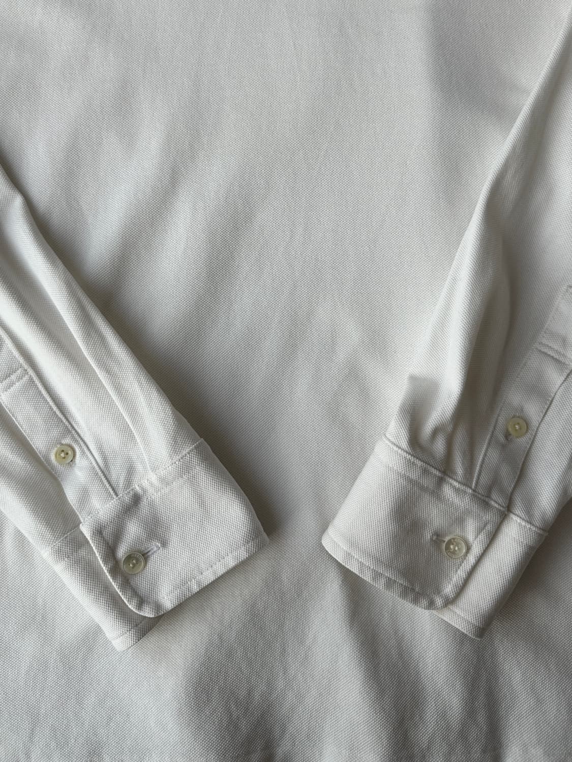 폴로 랄프로렌 화이트 긴팔 카라티 피케 폴로셔츠 M 상품이미지5