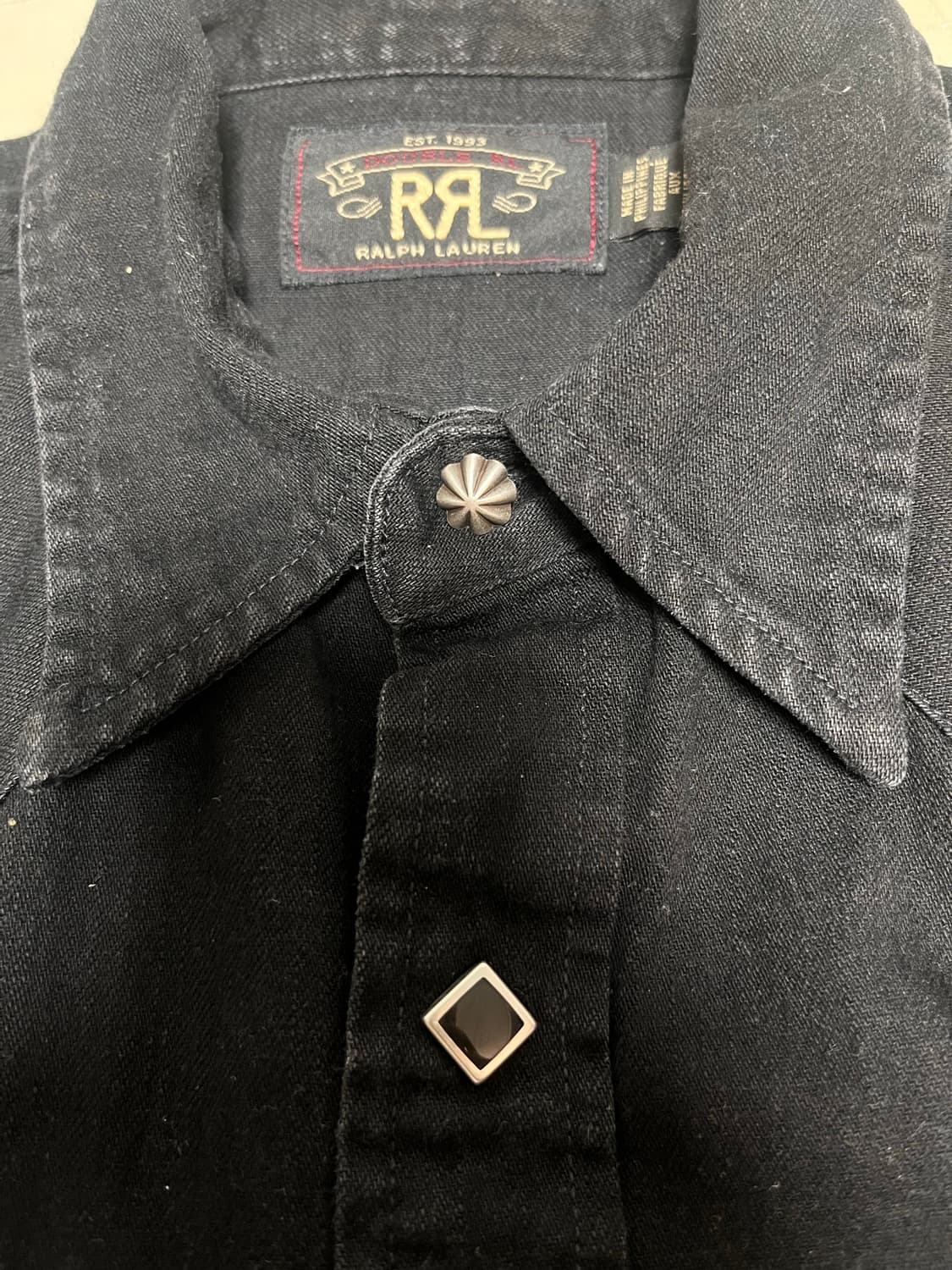 RRL 슬림핏 데님 웨스턴 셔츠 상품이미지4