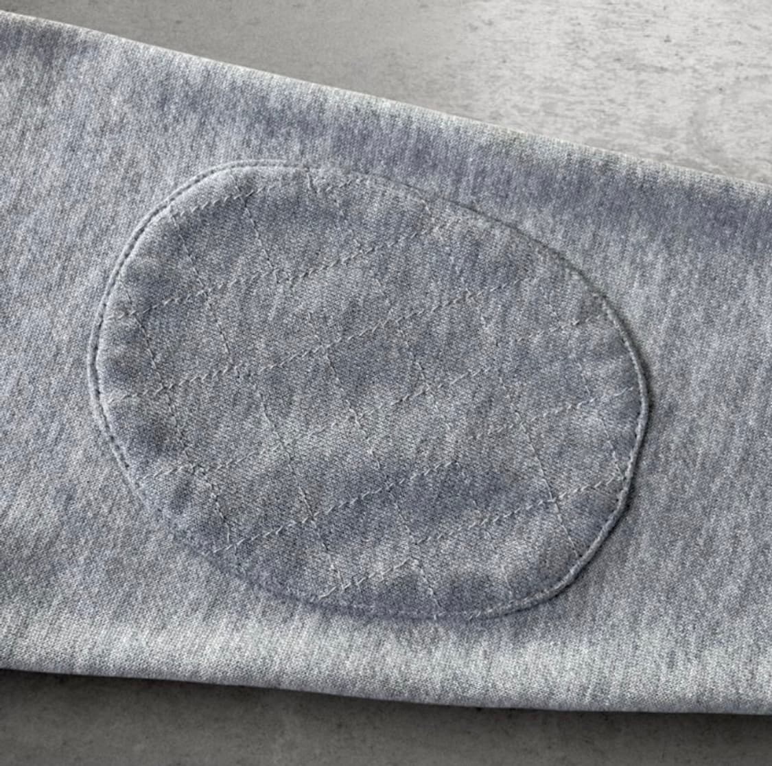 vintage elbow patched grey hoodie 상품이미지4