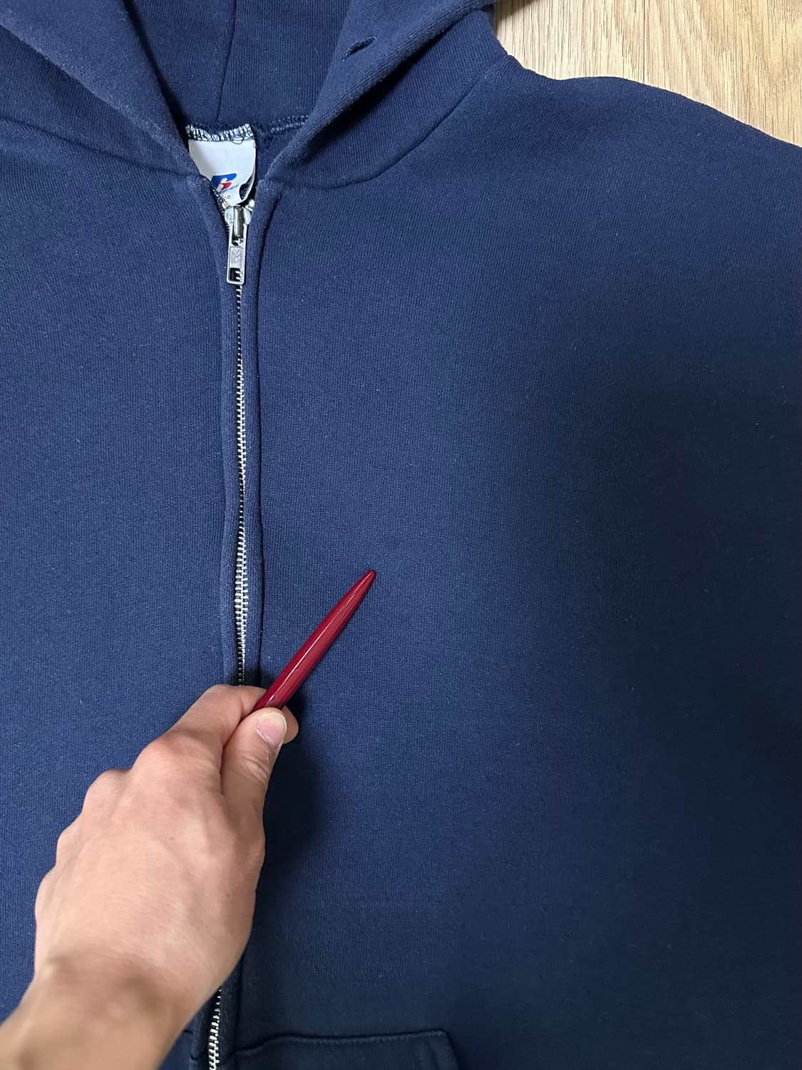 00s 빈티지 러셀 후드집업 네이비 L 상품이미지7