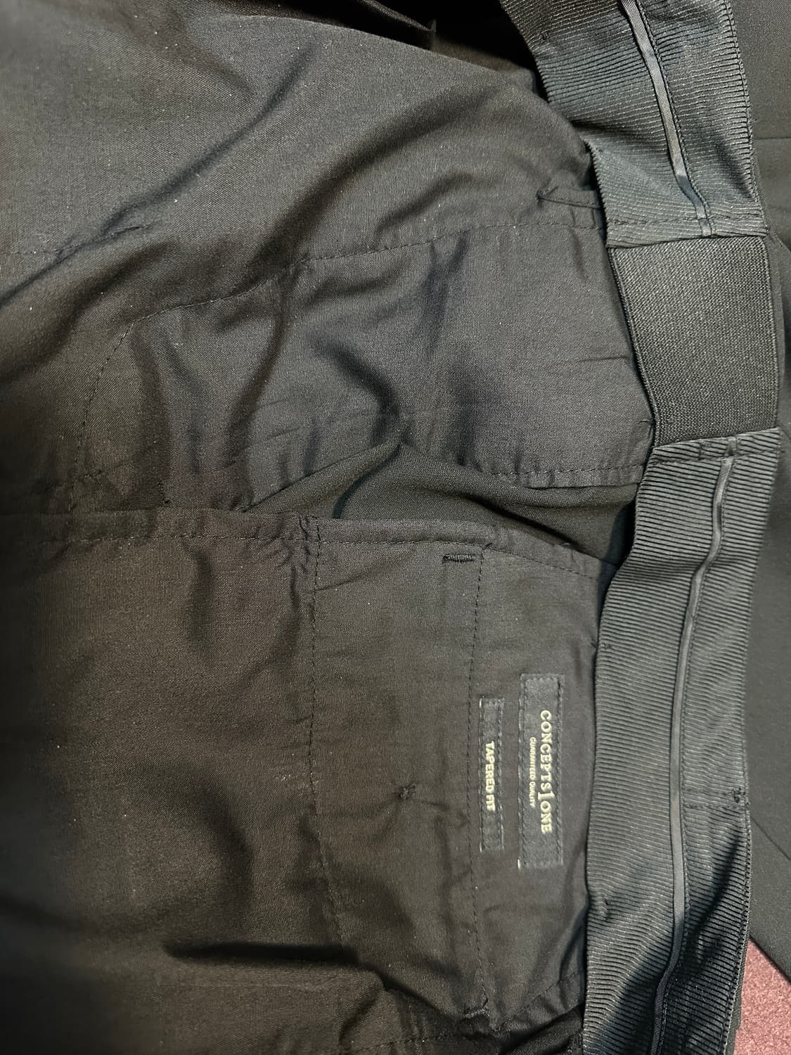 [컨셉원] TR 히든밴딩 테이퍼드핏 슬랙스 34  상품이미지6