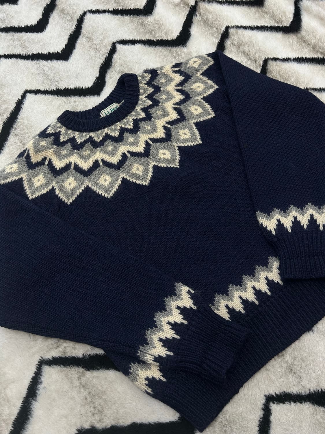 [M]L.L.bean 노르딕 헤비울 니트/네이비 상품이미지2