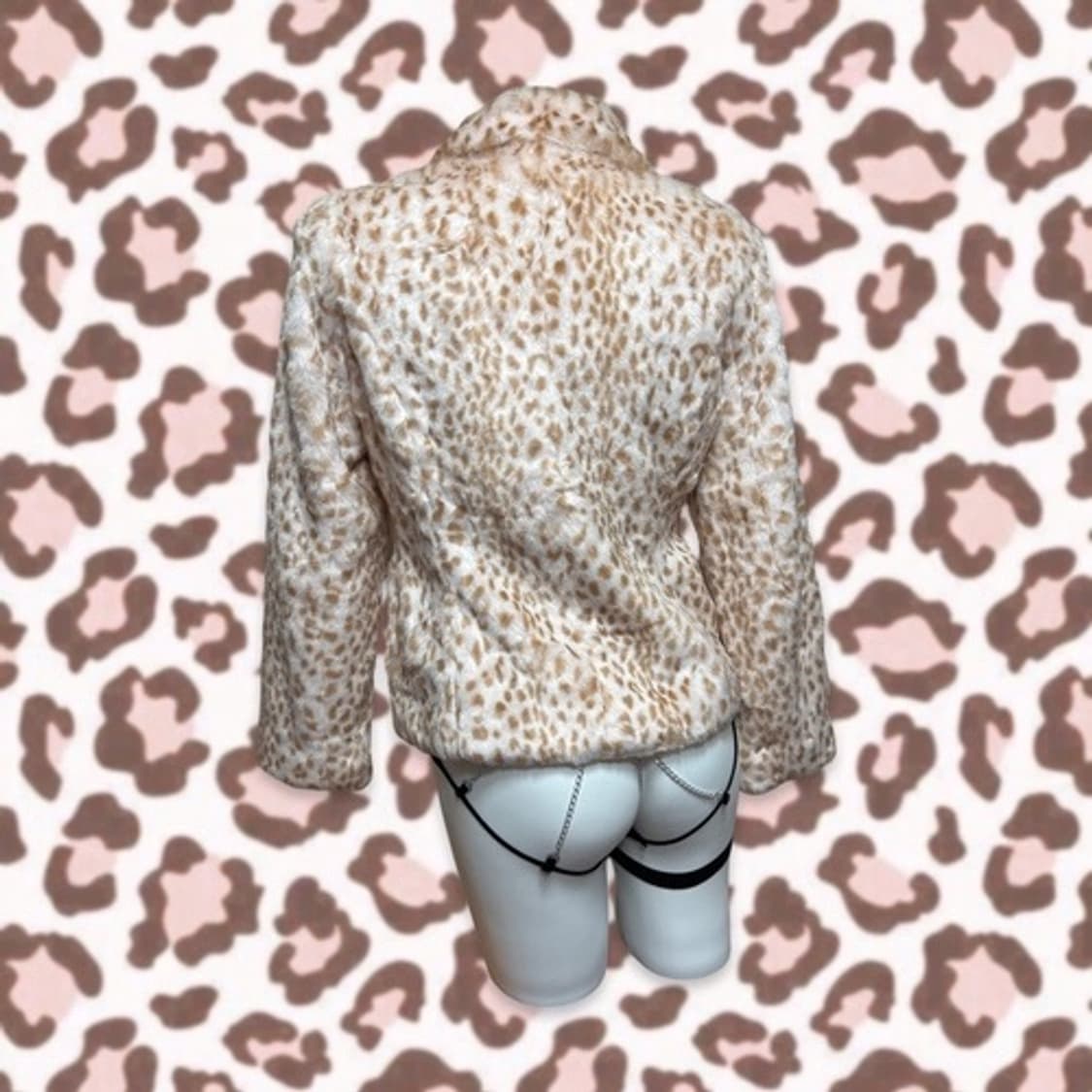 Lizlisa hime-gal pink leopard fur jk 상품이미지7