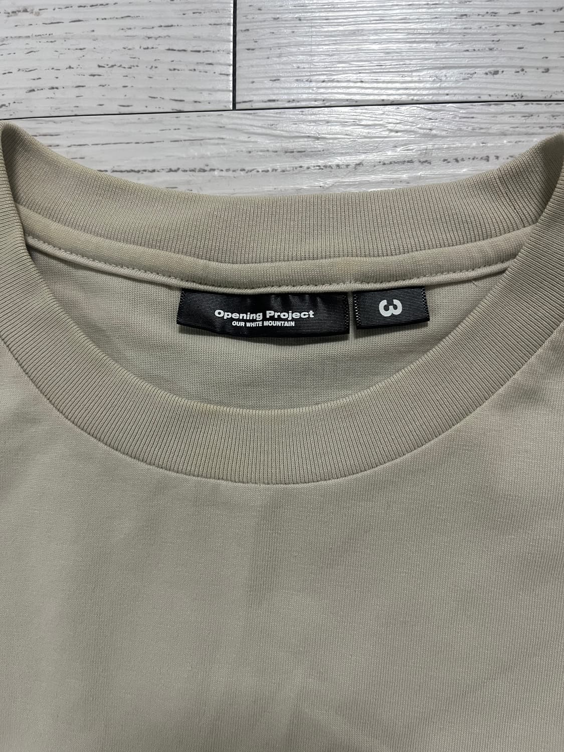 오프닝 프로젝트 Identity T Shirt - Ecru 상품이미지3