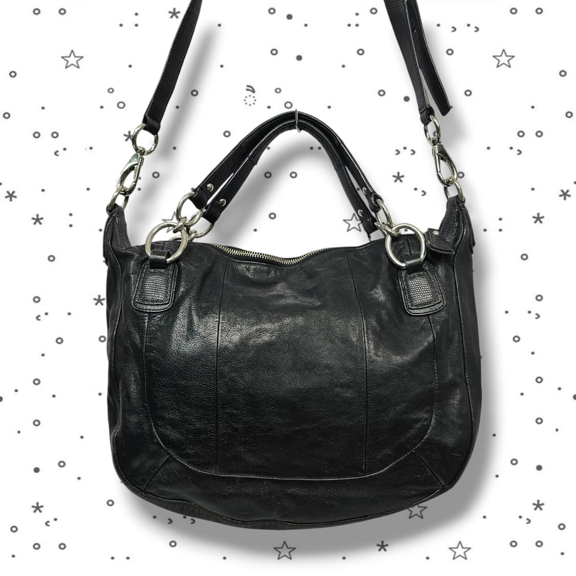 COACH 코치 크리스틴 레더 라운드 사첼백 상품이미지3