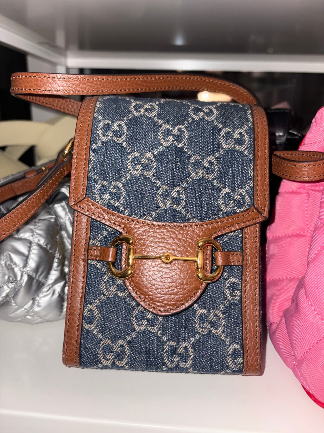 구찌 홀스빗 데님 미니백 상품이미지3