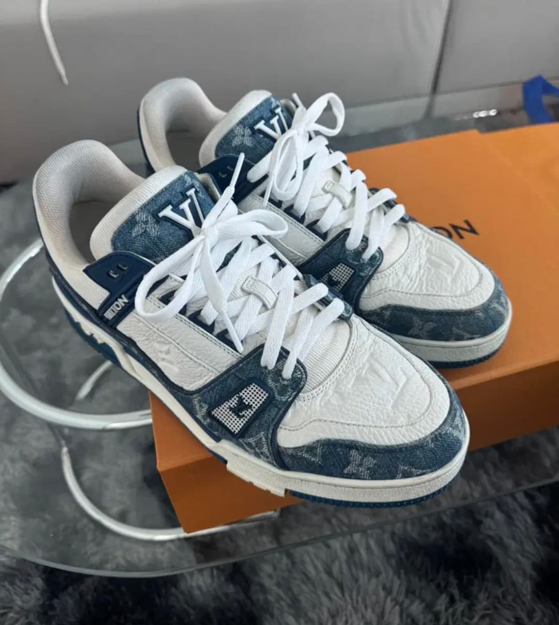 [정품특가] LV 루이비통 정품 데님 트레이너 스니커즈 8.5  상품이미지1
