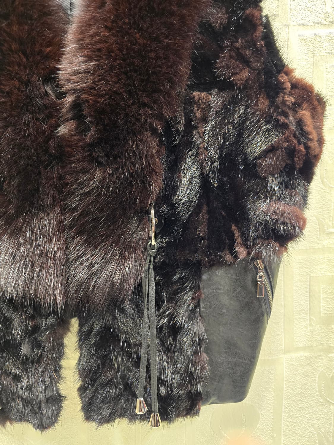 밍크 폭스 퍼 가죽 조끼 숏베스트 77정도 상품이미지4