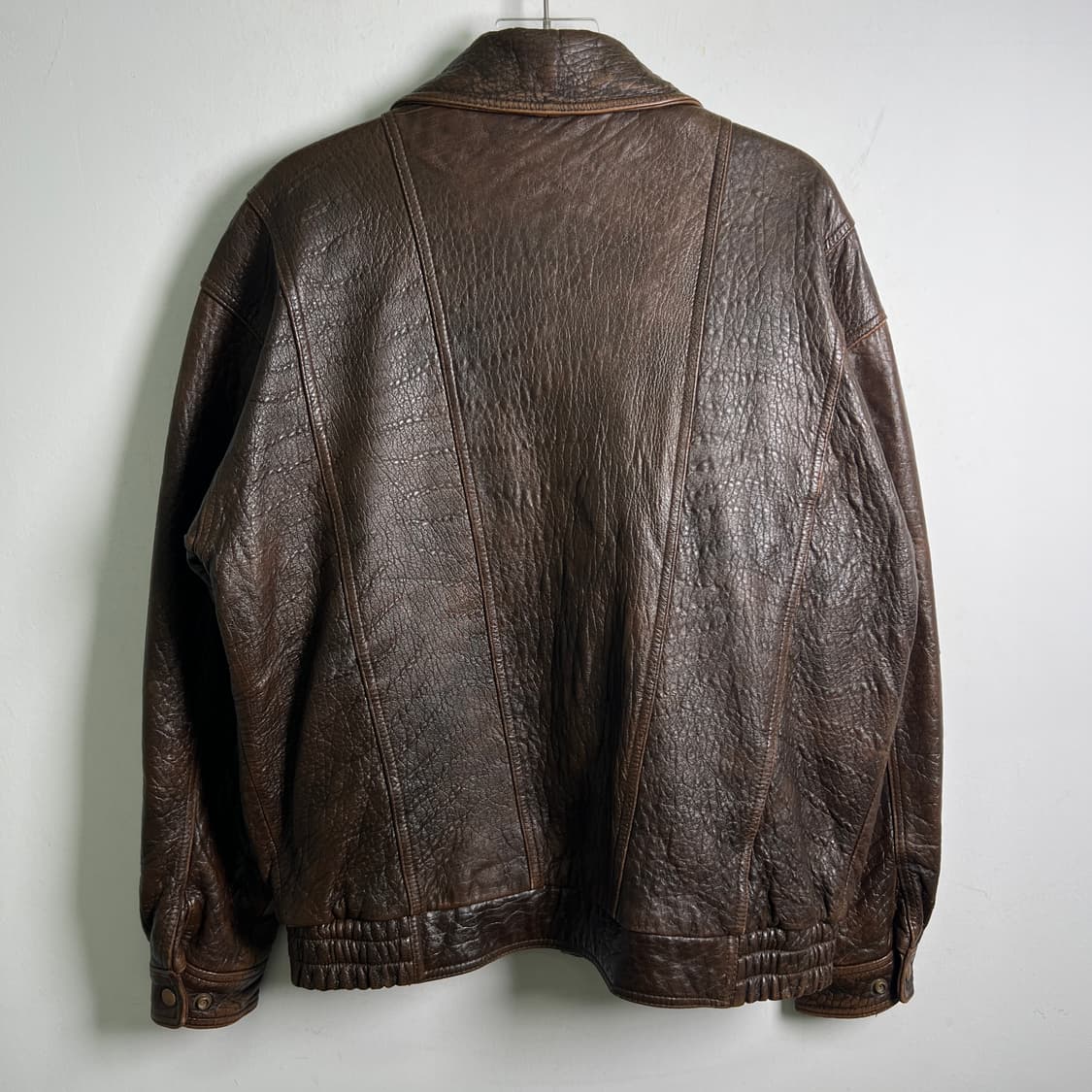 VTG 빈티지 브라운 A-2 양가죽 봄버 자켓 L 상품이미지5