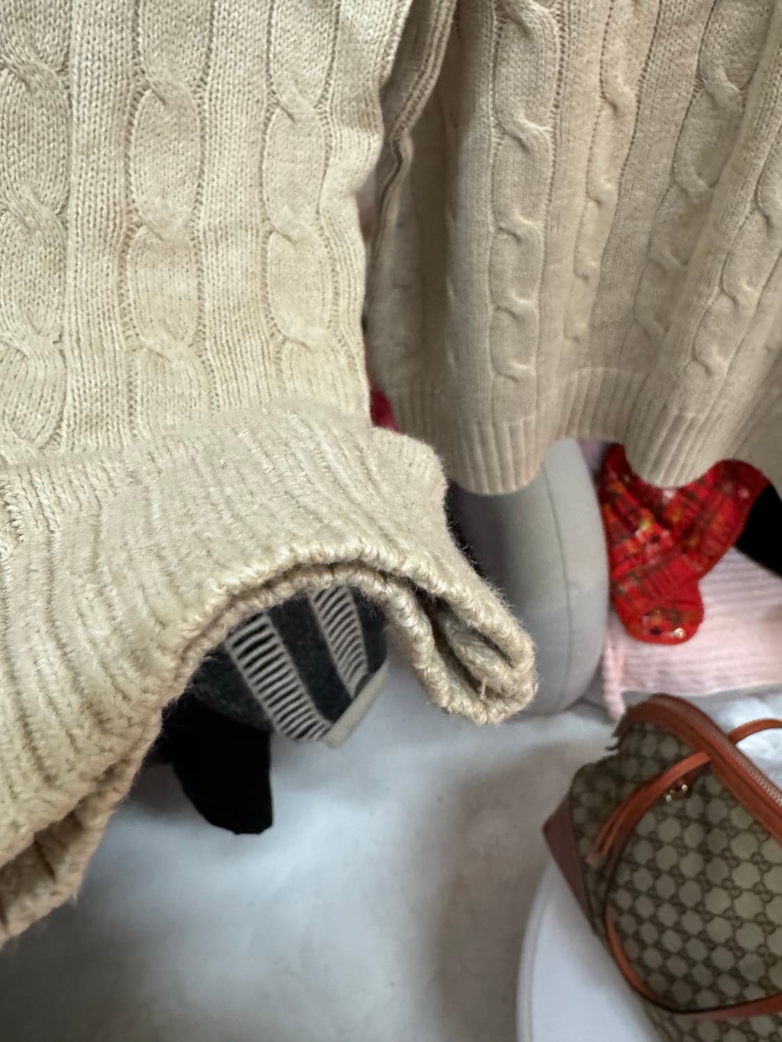 🧥 Polo랄프로렌 스웨터 케이블 크루넥 꽈베기 스웨터 - 아이보리 상품이미지9