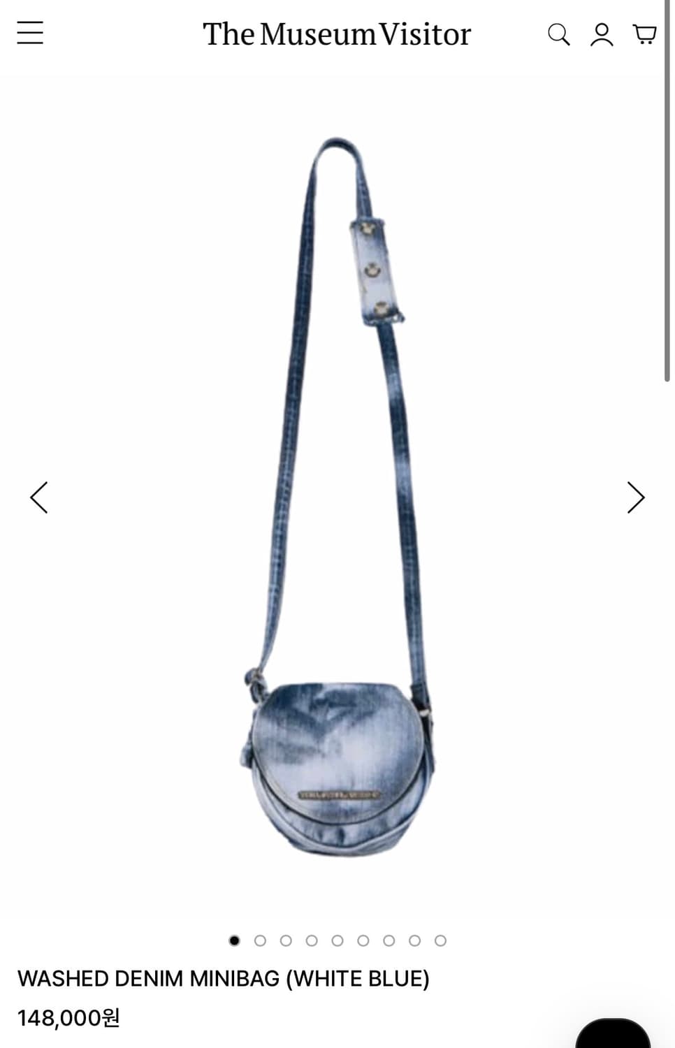 더뮤지엄비지터 WASHED DENIM MINIBAG (WHITE BLUE 상품이미지1