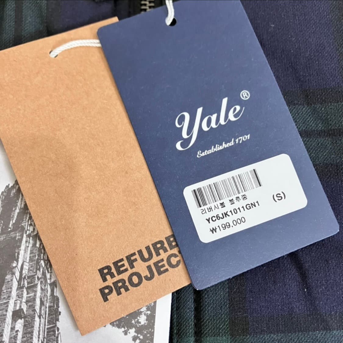 Yale 예일 리버시블 후리스 블루종 자켓(S/거의새상품) 상품이미지5