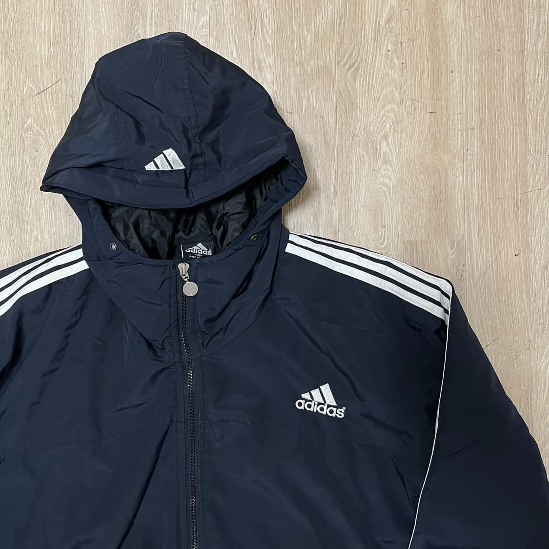 아디다스 올드스쿨 로고 후드 바람막이 자켓 XL/105  상품이미지3