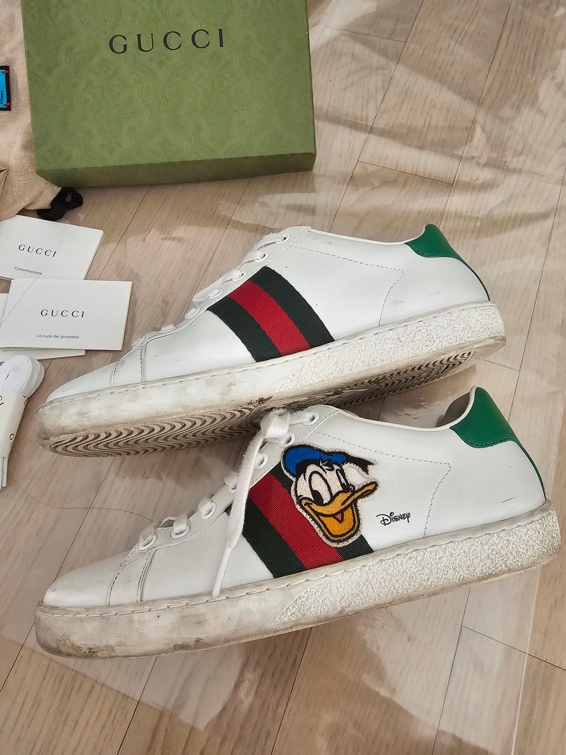 디즈니x구찌 에이스 스니커즈 도날드덕 상품이미지5