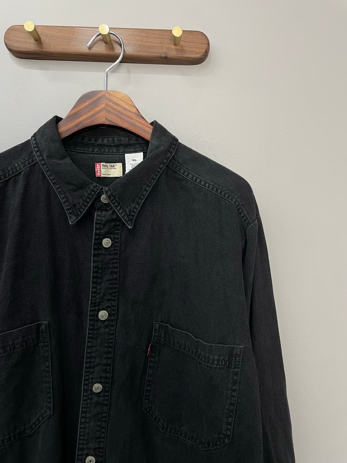 리바이스 레드탭 흑청 데님 셔츠 H1036 상품이미지3