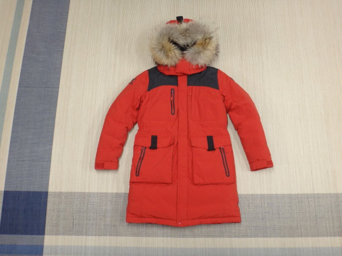 (90) 코오롱스포츠 여성 라쿤후드 구스다운 점퍼 상품이미지1