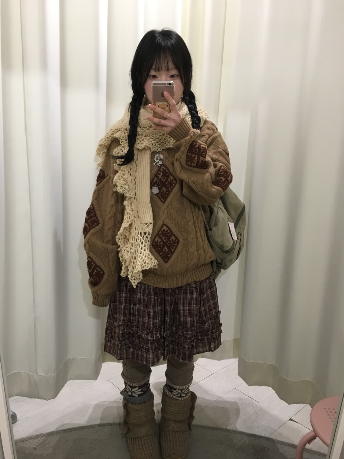 Fine natural soft flower knit 상품이미지5