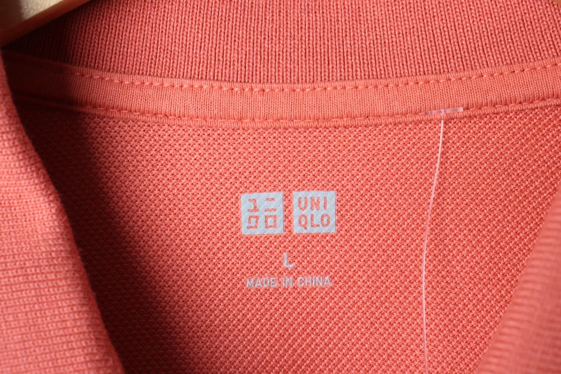 (L-XL) 유니클로 반팔 카라 티셔츠 핑크 무지 놈코어-H32602 상품이미지5