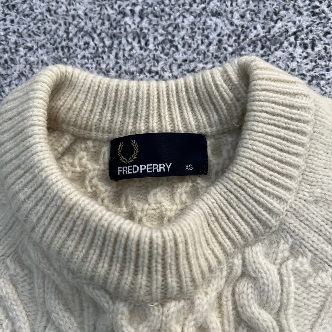 XS 프레드페리 케이블 니트 0403M 상품이미지2