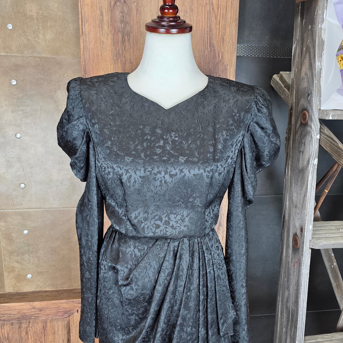 드레이핑 퍼프 오브제 원피스 상품이미지2