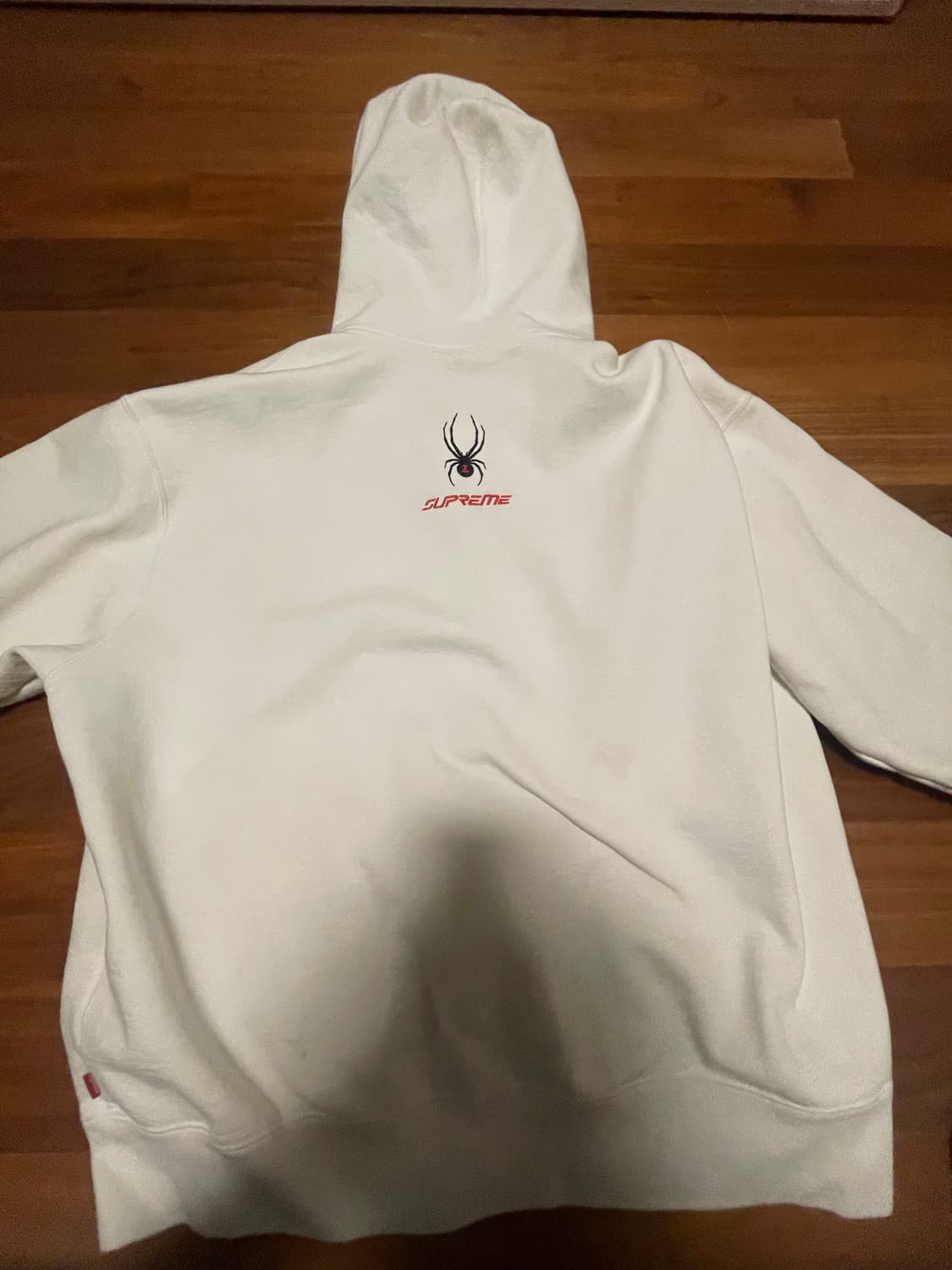 슈프림 x 스파이더 집업 후드 스웨트셔츠 화이트 - 24FW 상품이미지3