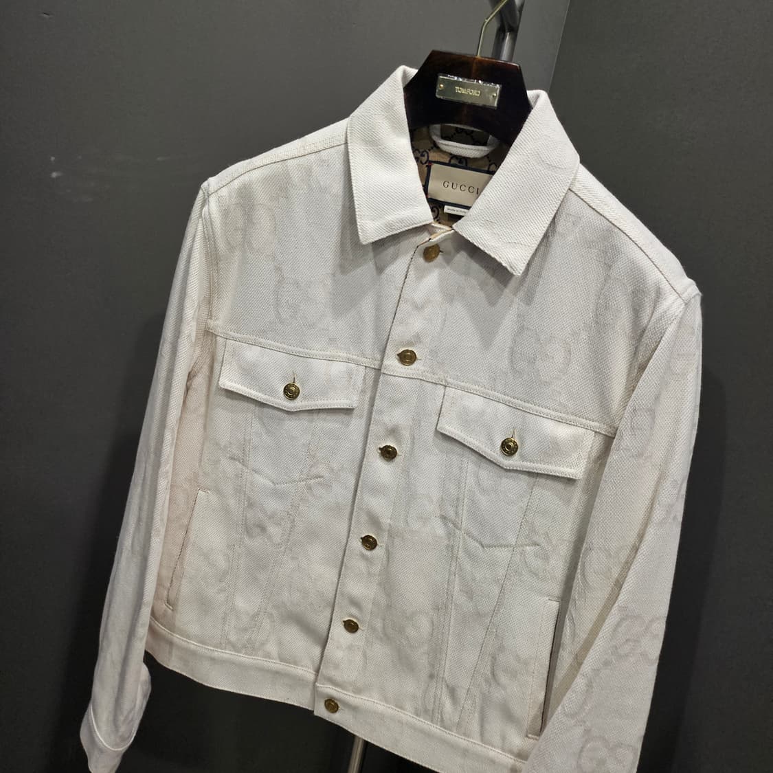 구찌 GG로고 자카드 맥시 데님자켓 상품이미지3