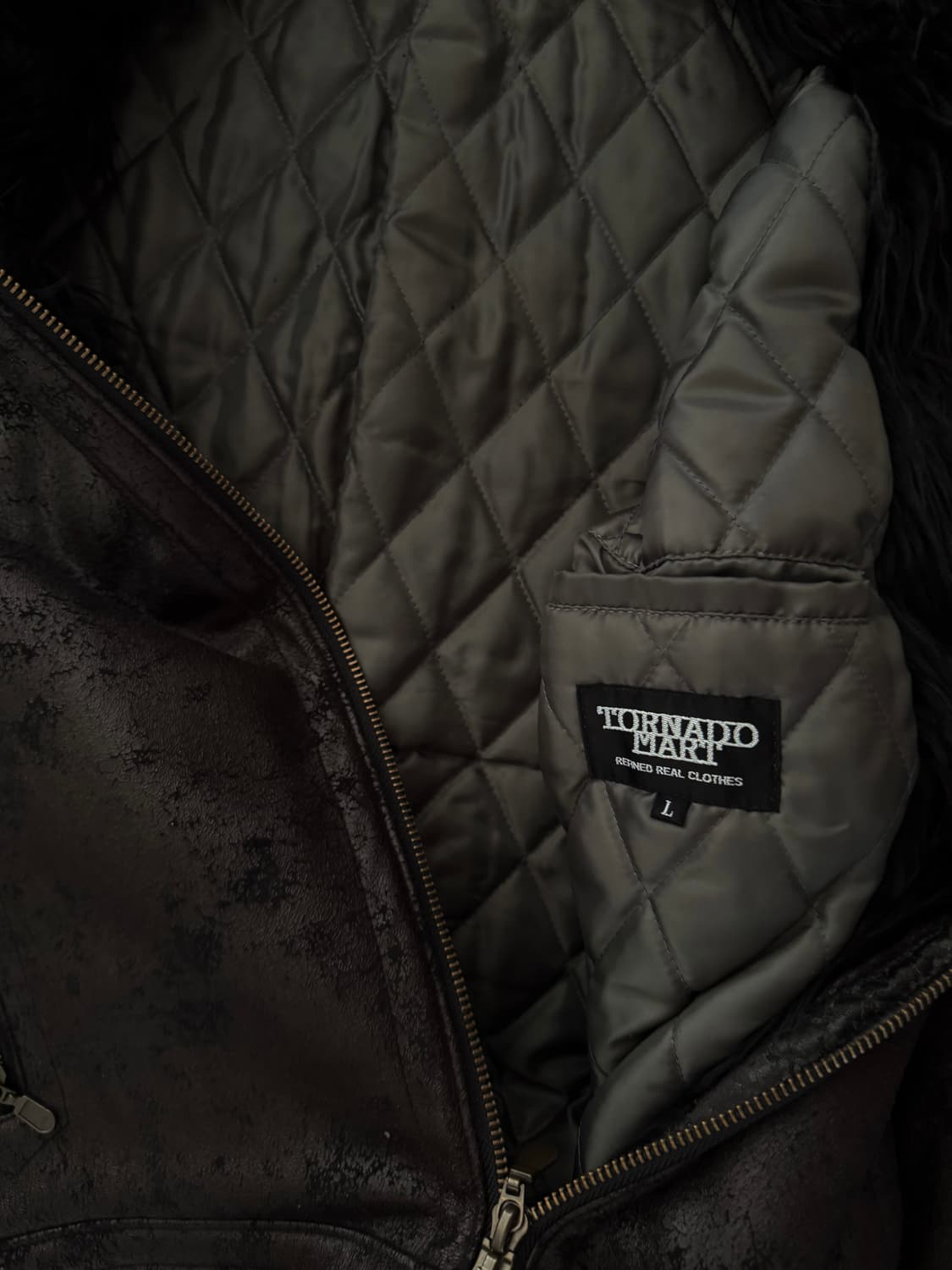 “Tornado Mart” Black fur jacket 상품이미지8