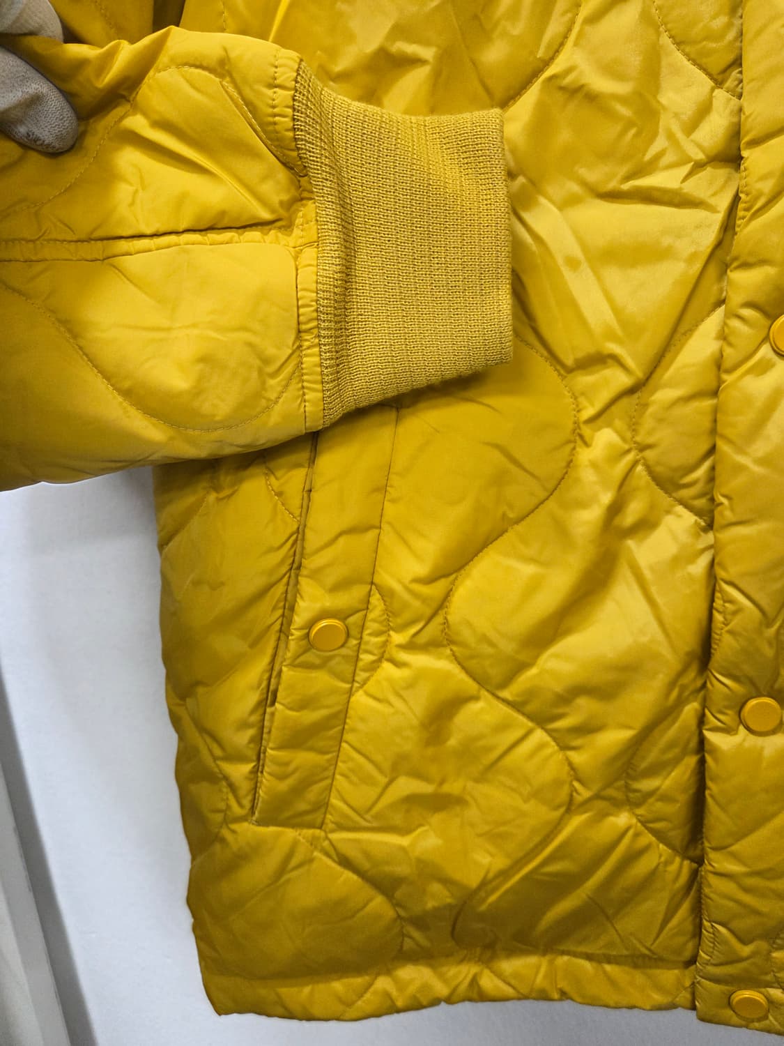 빈폴 스포츠 퀼팅 패딩 점퍼 옐로우 봄버 스타일 상품이미지3