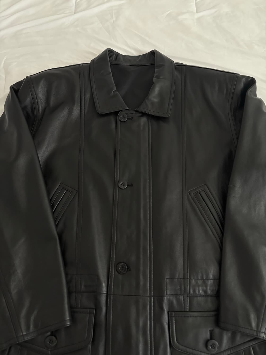 leather car coat 레더 카코트 상품이미지5
