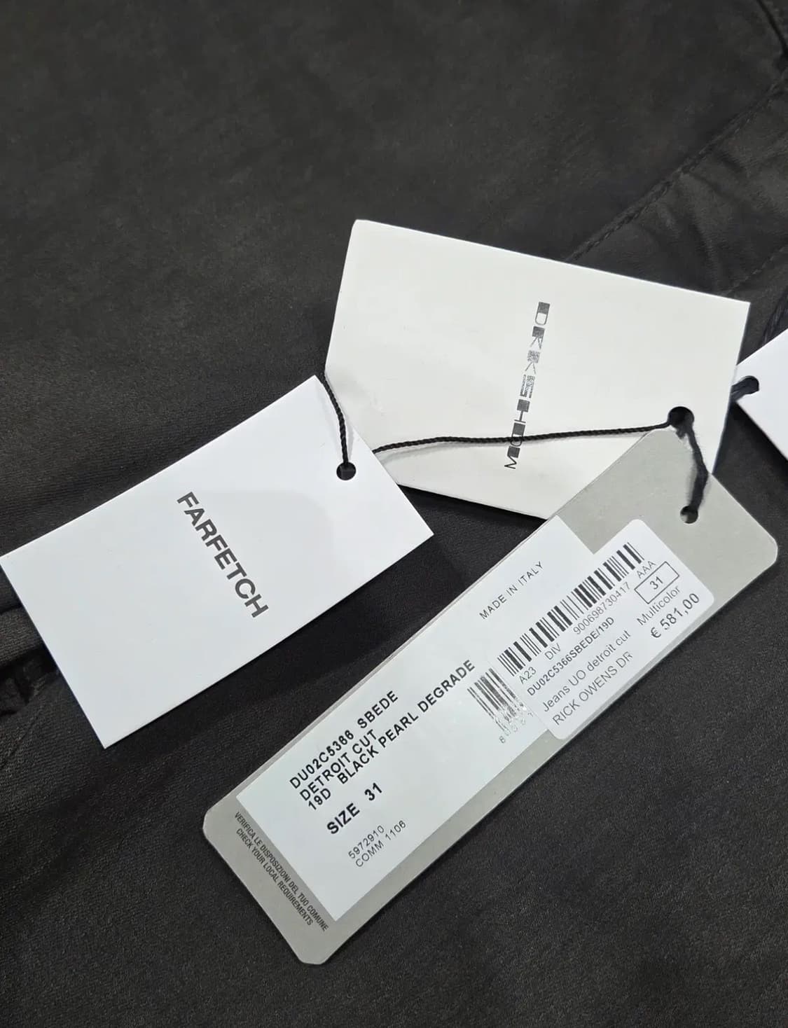 릭 오웬스 24ss DRKSHDW 블랙 & 오프화이트 룩소르 진 상품이미지9