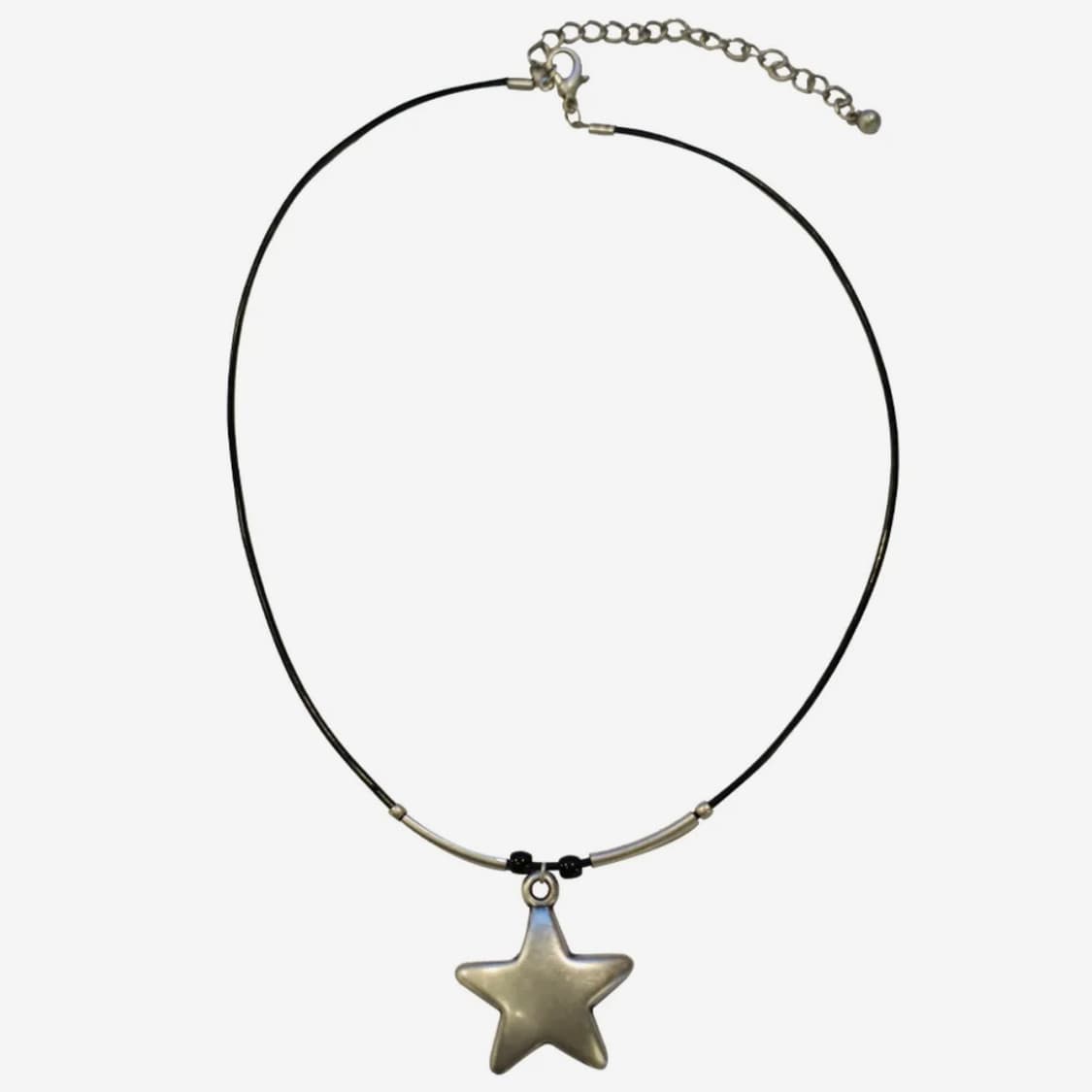 LECYTO Bold Star Necklace [Black Silver] 상품이미지1